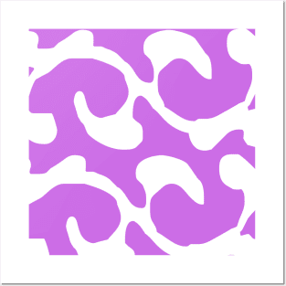 Abstract pattern purple swirl Posters and Art